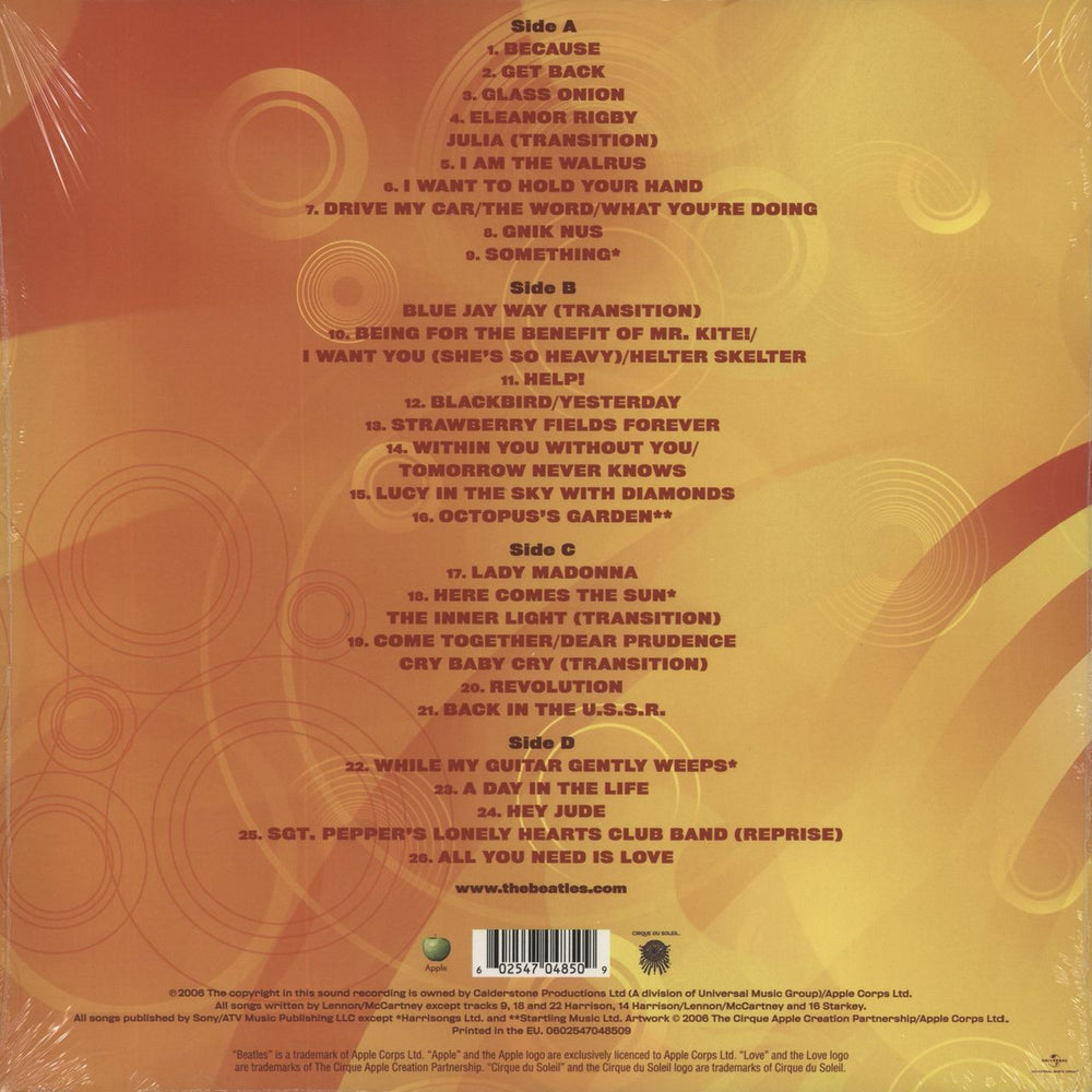 The Beatles Love - 180gram Vinyl - Sealed UK 2-LP vinyl record set (Double LP Album) 602547048509