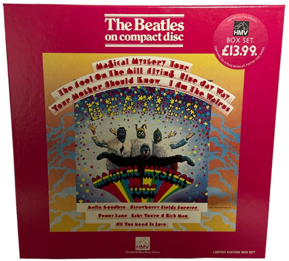 The Beatles Magical Mystery Tour - Hype Stickered UK CD Album Box Set BEACD25/6