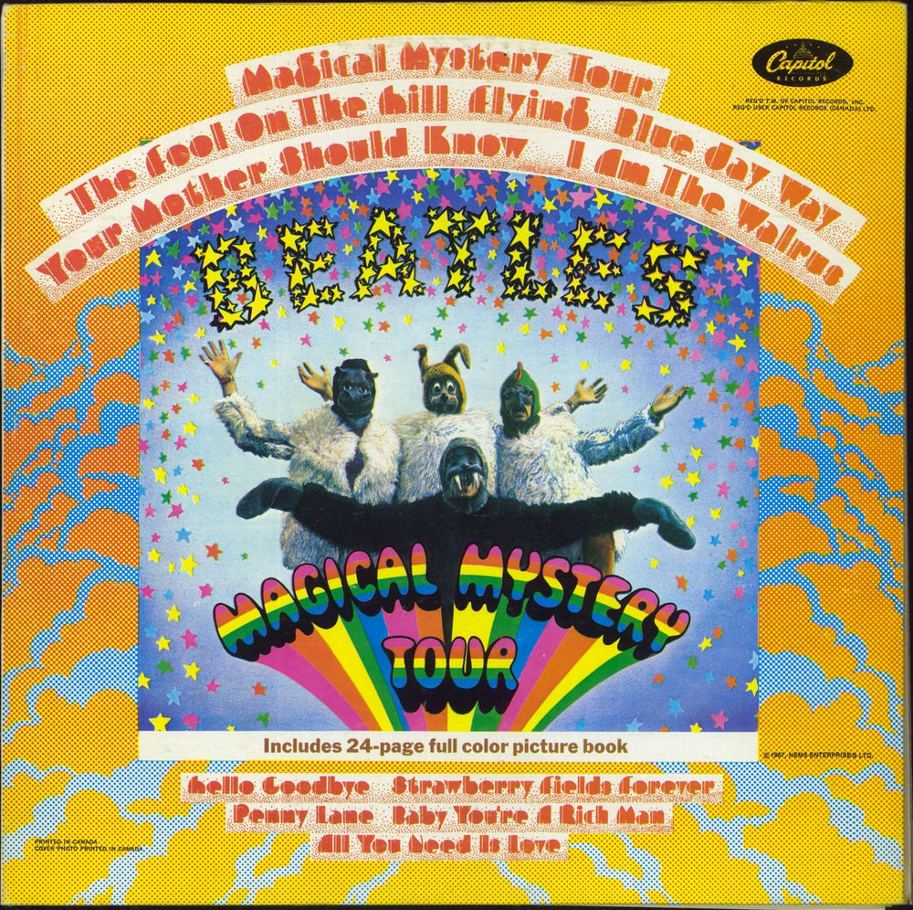 The Beatles Magical Mystery Tour - Orange Label Canadian vinyl LP album (LP record) SMAL2835