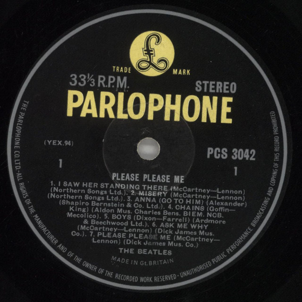The Beatles Please Please Me - 4th - VG UK vinyl LP album (LP record) BTLLPPL862323