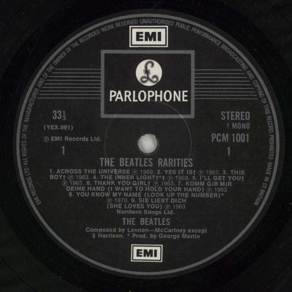 The Beatles Rarities - 1st - Factory Sample UK vinyl LP album (LP record) BTLLPRA531054