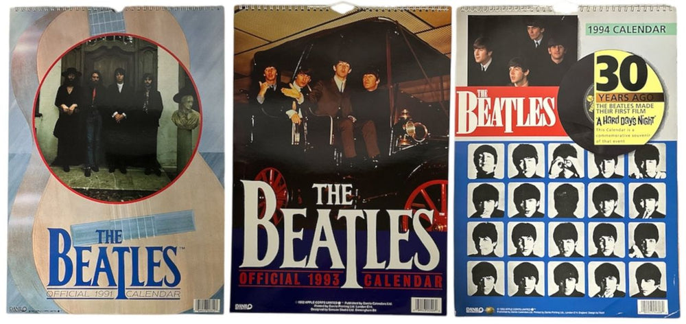 The Beatles Set Of Five 1990s Calendars UK calendar FIVE CALENDARS
