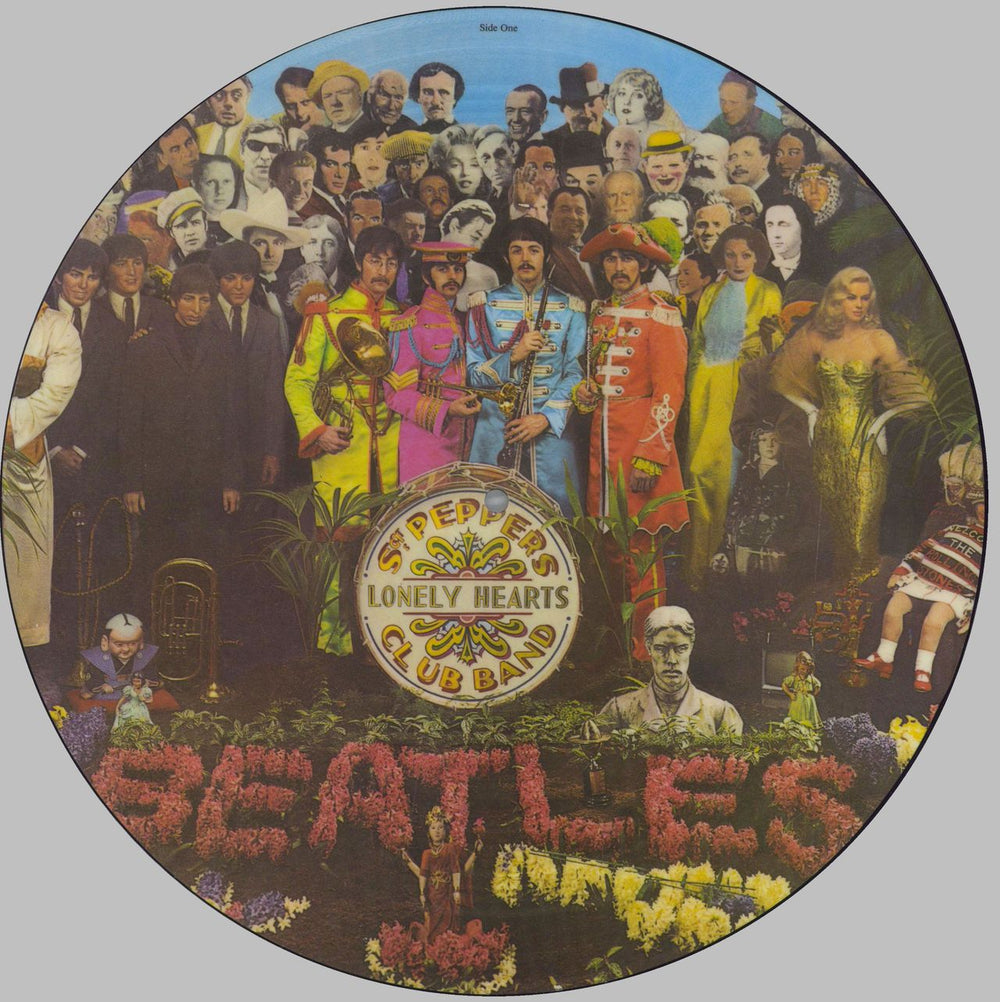 The Beatles Sgt. Pepper's Lonely Hearts Club Band - Open Shrink UK picture disc LP (vinyl picture disc album) BTLPDSG822535