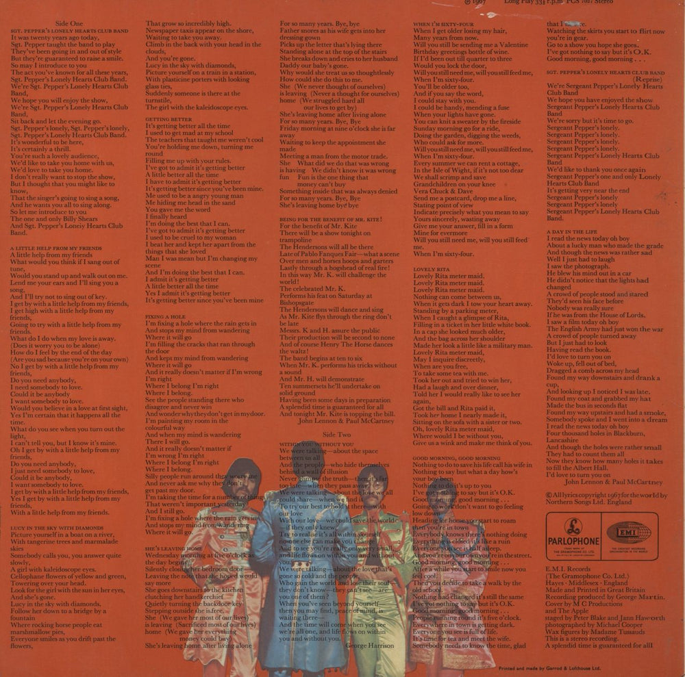 The Beatles Sgt. Pepper's - Pathé - EX UK vinyl LP album (LP record)