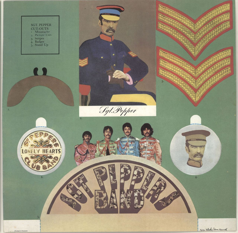 The Beatles Sgt. Pepper's - Wide Spine - VG UK vinyl LP album (LP record) 1967