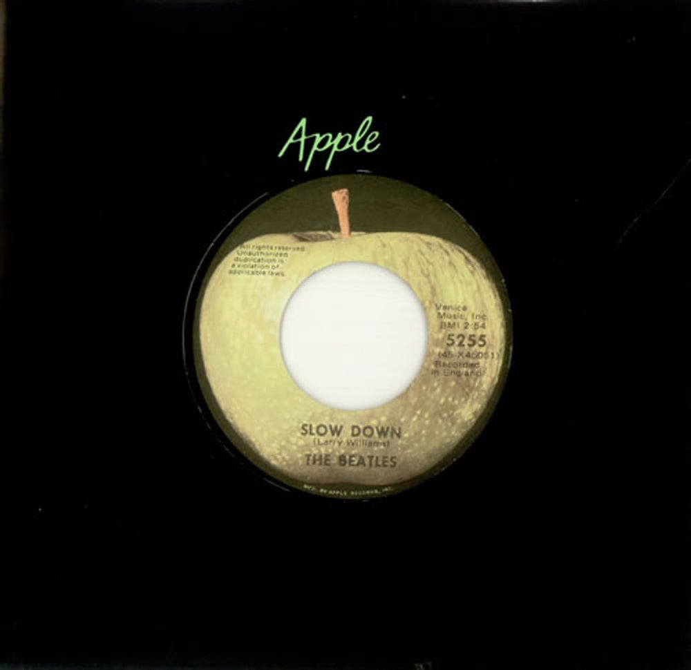 The Beatles Slow Down - Apple US 7" vinyl single (7 inch record / 45) 5255