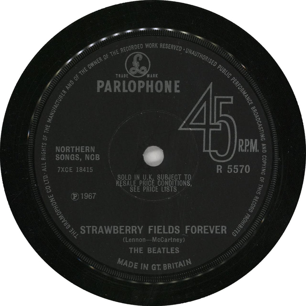 The Beatles Strawberry Fields Forever - 1st - Solid - P/S UK 7" vinyl single (7 inch record / 45)