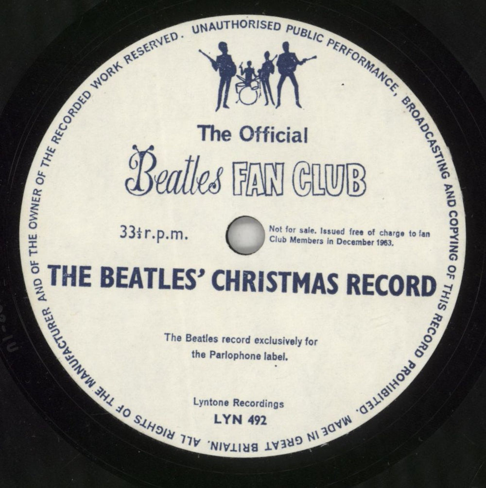 The Beatles The Beatles' Christmas Record + Inserts UK 7" vinyl single (7 inch record / 45) BTL07TH868471