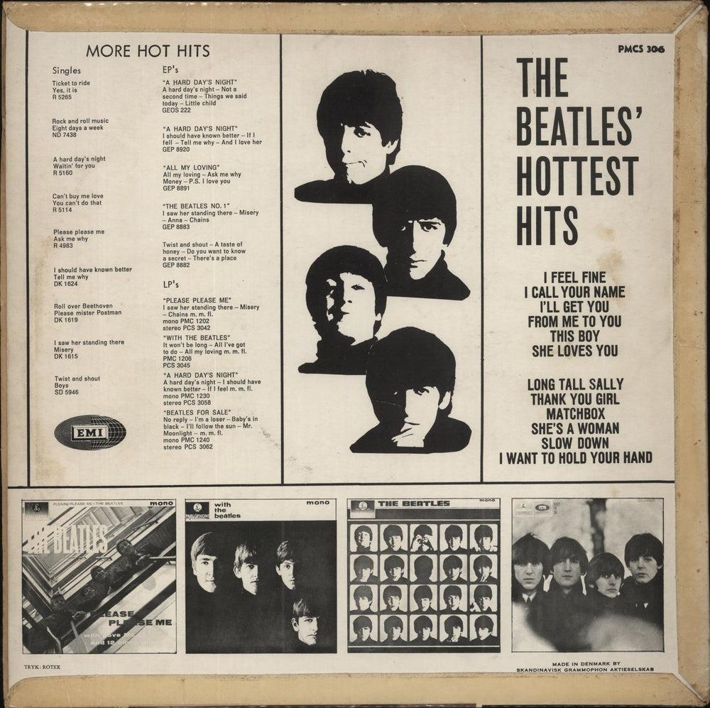 The Beatles The Beatles' Hottest Hits - EX Danish vinyl LP album (LP record)