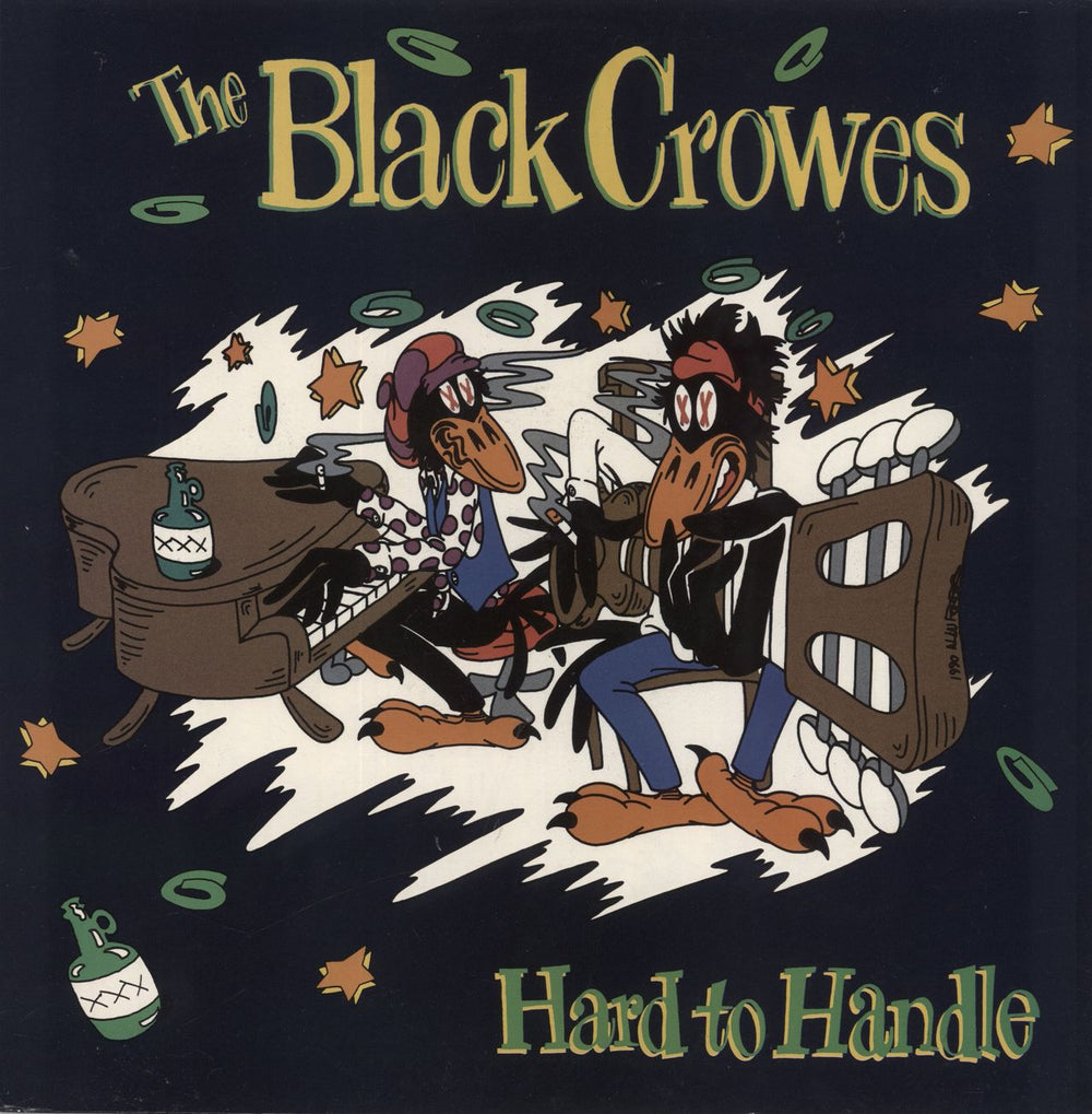 The Black Crowes Hard To Handle - Promo Stickered UK Promo 12" vinyl single (12 inch record / Maxi-single) DEFA1012