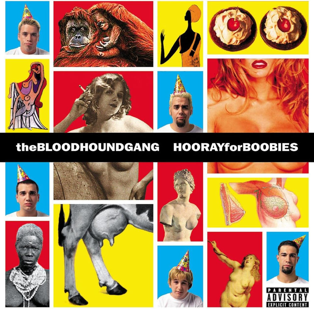 The Bloodhound Gang Hooray For Boobies - Blue & Yellow Splatter Vinyl 25th Anniversary Edition - Sealed UK 2-LP vinyl record set (Double LP Album) LUG2LHO851793