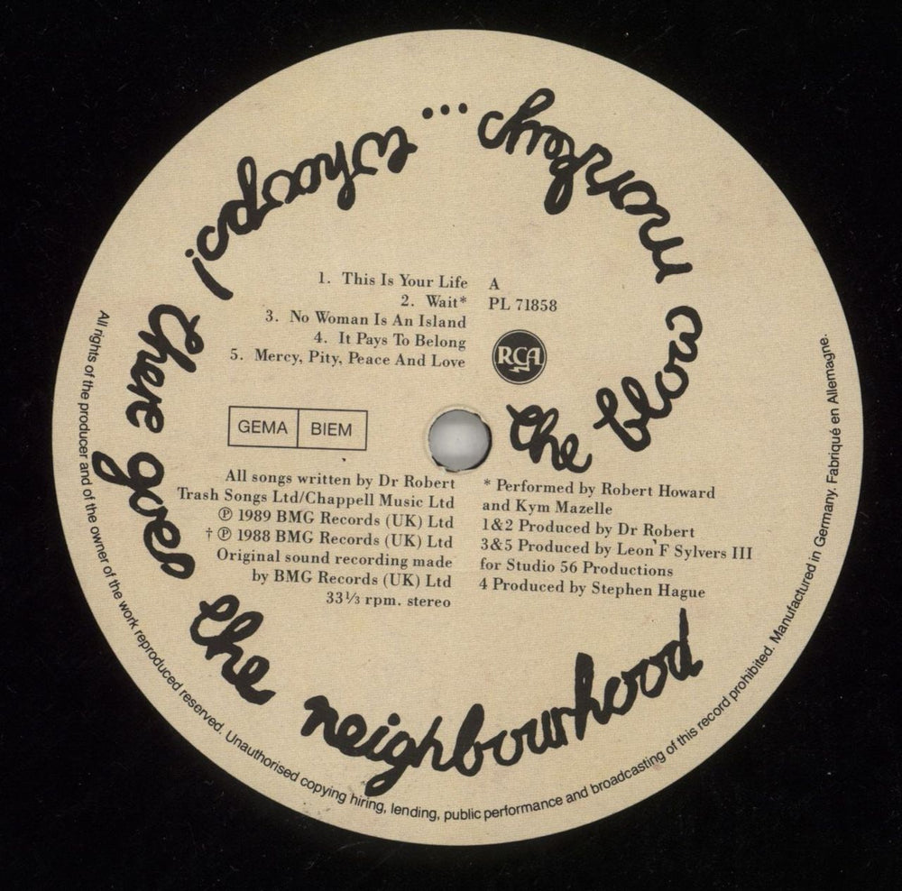 The Blow Monkeys Whoops! There Goes The Neighbourhood UK vinyl LP album (LP record) BLMLPWH190174