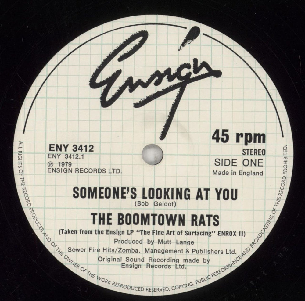 The Boomtown Rats Someone's Looking At You UK 12" vinyl single (12 inch record / Maxi-single) RAT12SO128564