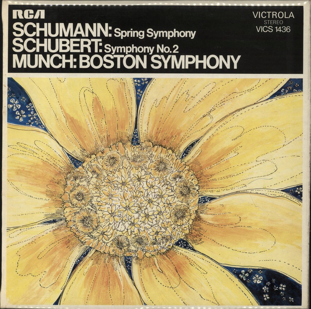 The Boston Symphony Orchestra Schumann: Symphony No. 1 "Spring" / Schubert: Symphony No. 2 UK vinyl LP album (LP record) VICS1436