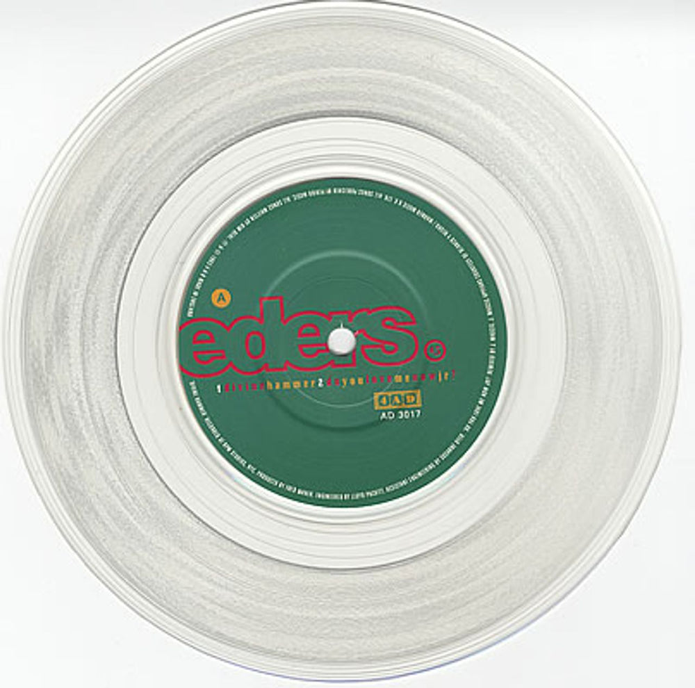 The Breeders Divine Hammer - clear vinyl UK 7" vinyl single (7 inch record / 45) BDE07DI173057