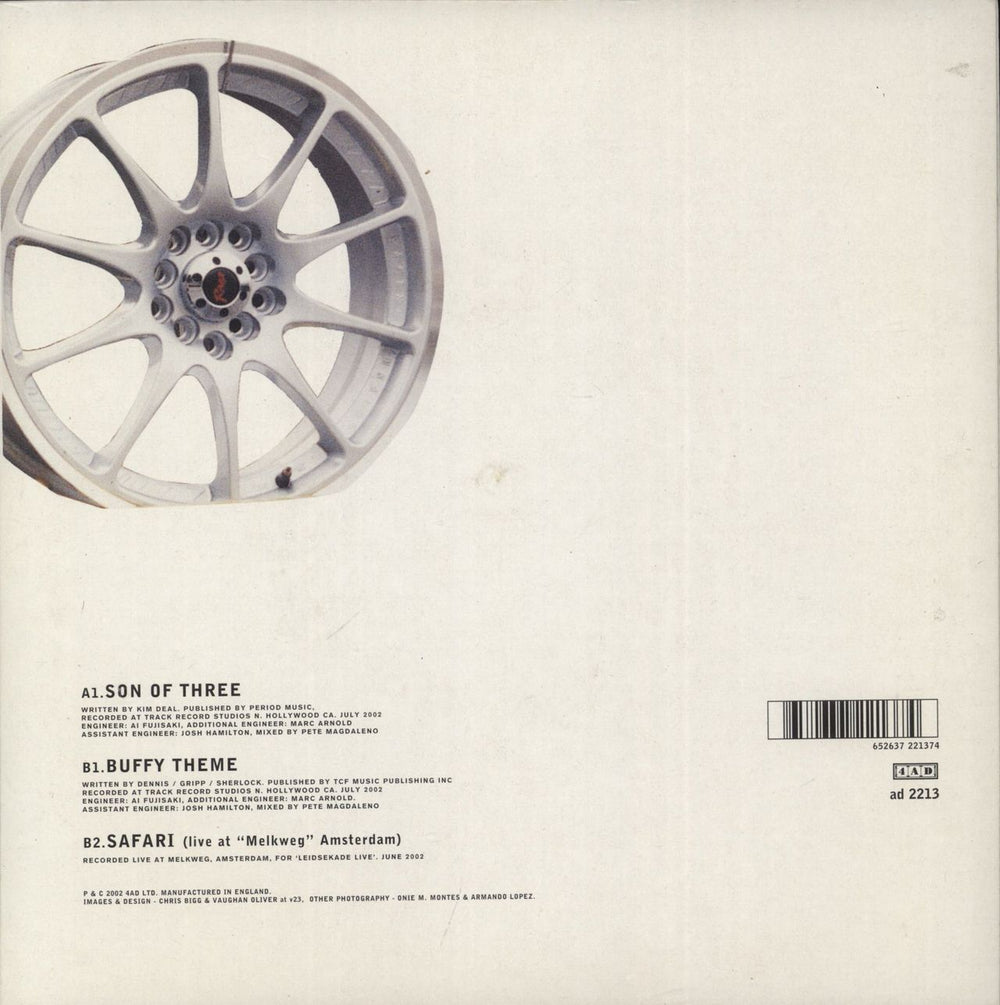 The Breeders Son Of Three UK 7" vinyl single (7 inch record / 45) 652637221374