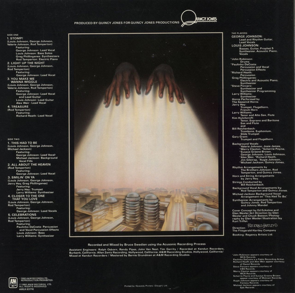 The Brothers Johnson Light Up The Night UK vinyl LP album (LP record)