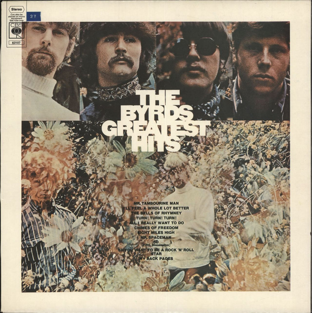 The Byrds Greatest Hits - 2nd Stereo UK vinyl LP album (LP record) 63107