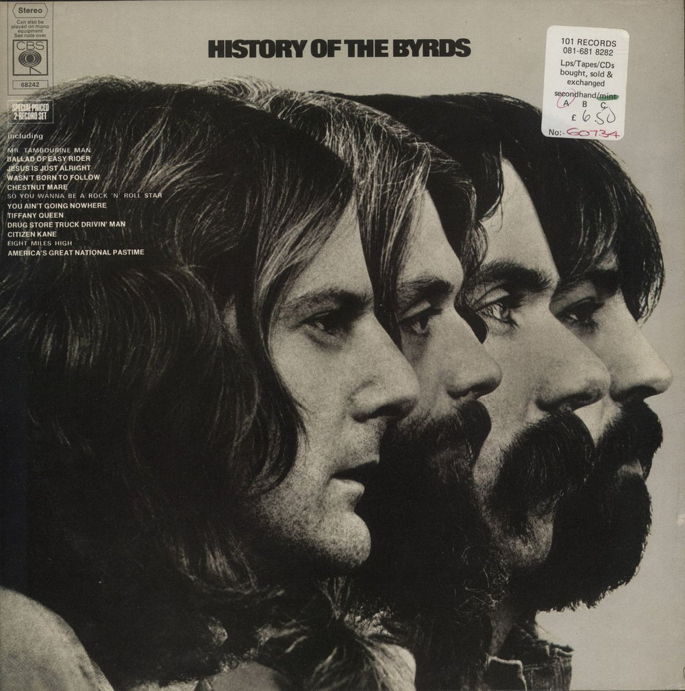 The Byrds History Of The Byrds - 1st UK 2-LP vinyl record set (Double LP Album) 68242