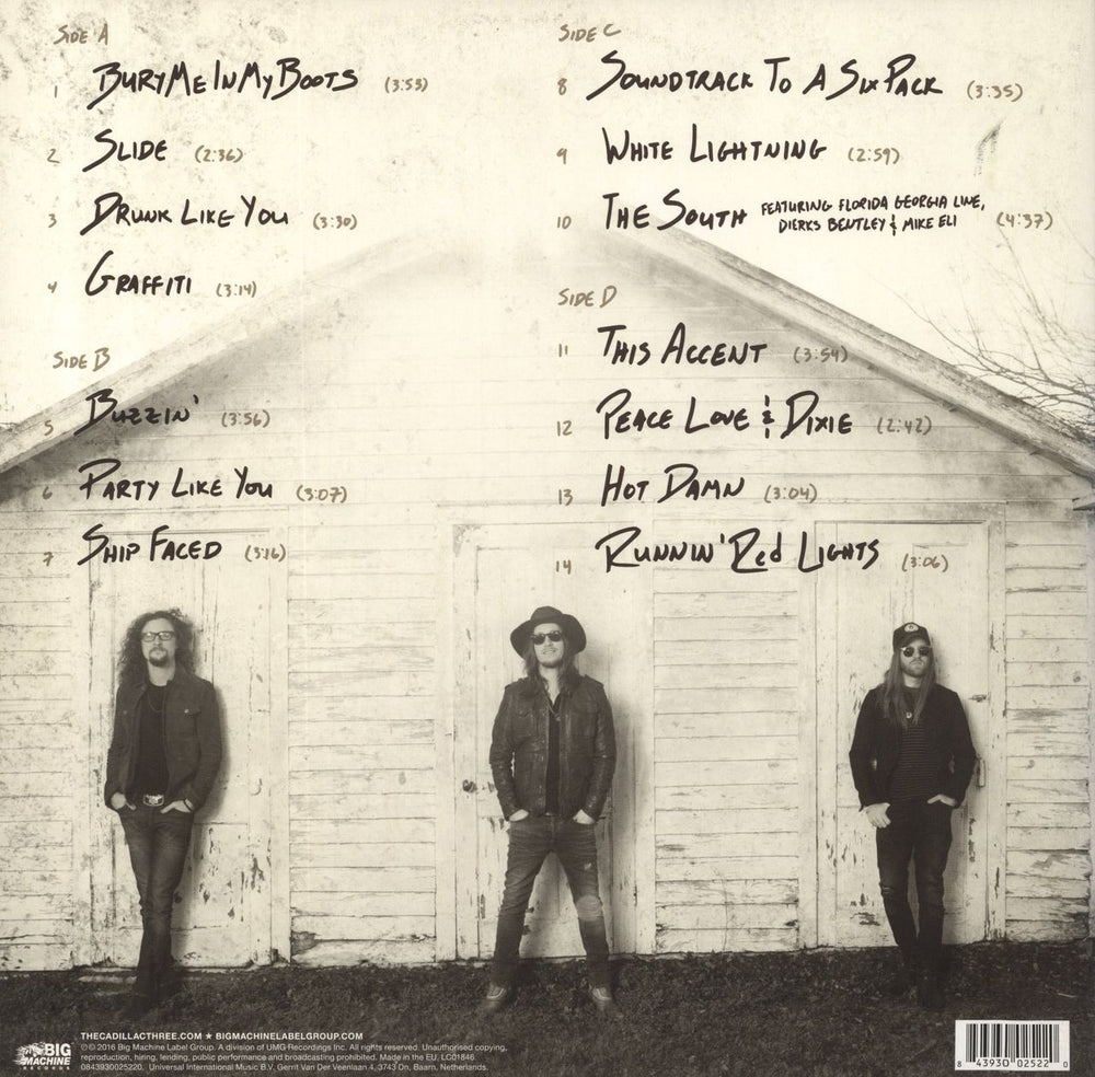 The Cadillac Three Bury Me In My Boots - 180gm UK 2-LP vinyl record set (Double LP Album) 843930025220