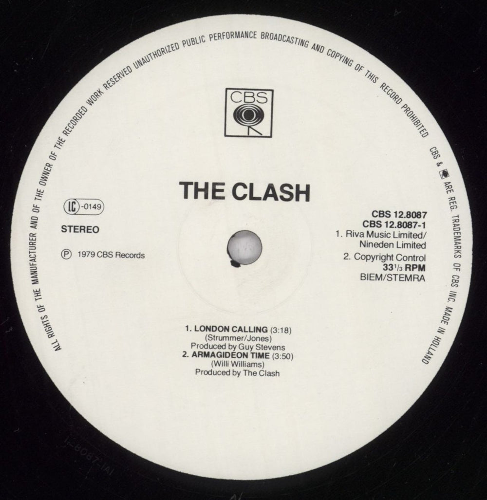 The Clash London Calling - Double Stickered - VG French 12" vinyl single (12 inch record / Maxi-single) CSH12LO846310