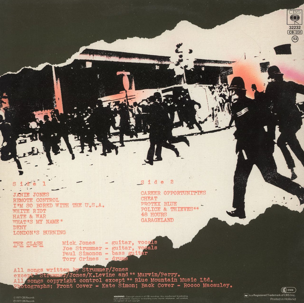 The Clash The Clash - graduated orange label - EX Dutch vinyl LP album (LP record)