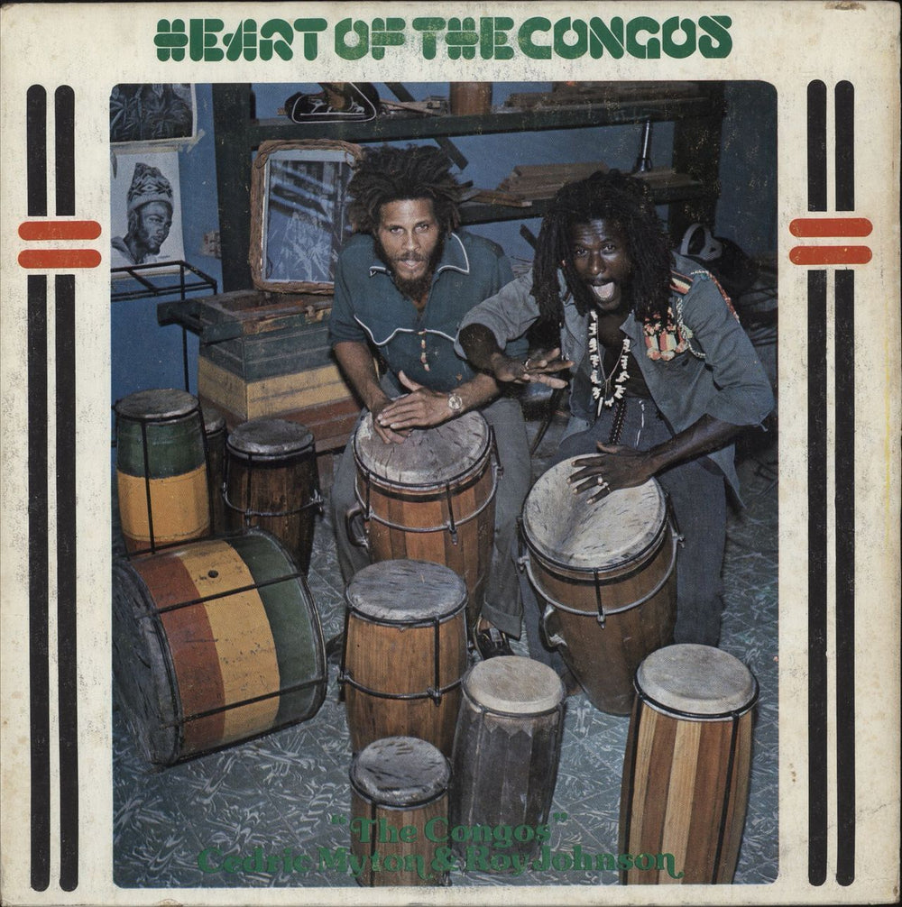 The Congos Heart Of The Congos - Green & White Label Jamaican vinyl LP album (LP record) NONE