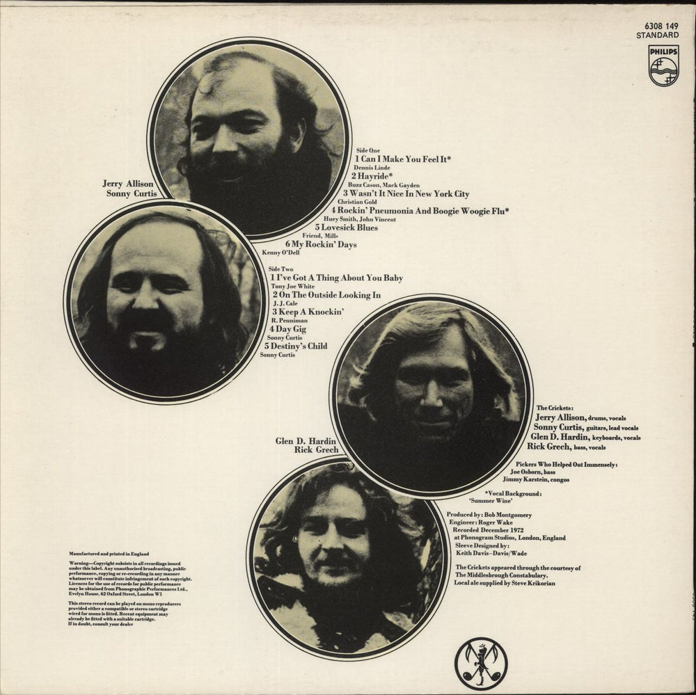 The Crickets Bubblegum, Bop, Ballads & Boogies UK vinyl LP album (LP record)