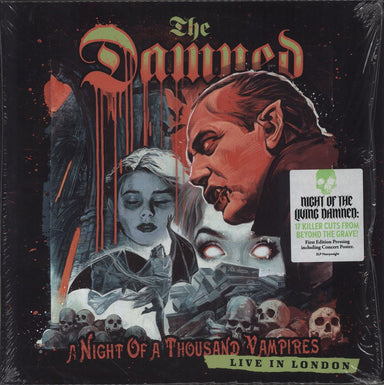 The Damned A Night Of A Thousand Vampires - Black Vinyl + Poster UK 2-LP vinyl record set (Double LP Album) 0216982EMU