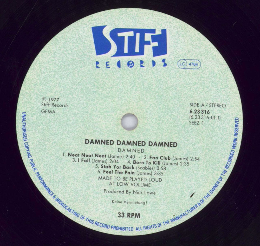 The Damned Damned Damned Damned German vinyl LP album (LP record) DAMLPDA120888