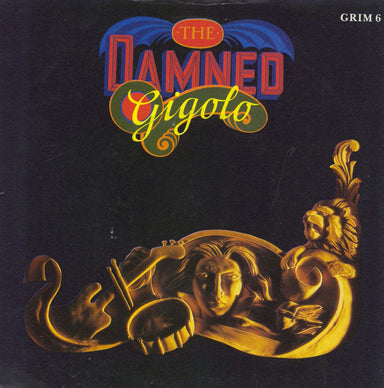 The Damned Gigolo - Yellow UK 7" vinyl single (7 inch record / 45) GRIM6