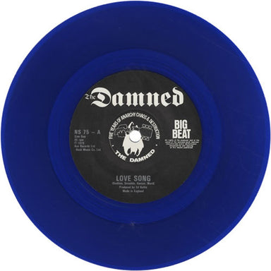 The Damned Love Song - Captain Sensible - Blue UK 7" vinyl single (7 inch record / 45) DAM07LO470320