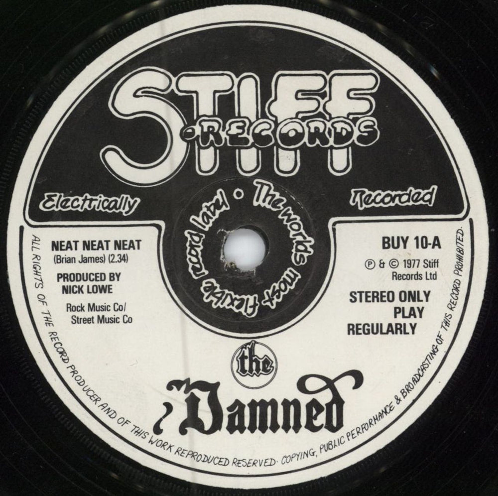 The Damned Neat Neat Neat - 1st - P/S UK 7" vinyl single (7 inch record / 45) DAM07NE265341