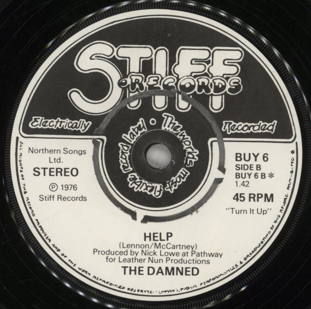 The Damned New Rose - 1st - 4-prong - Street Music Co Credit UK 7" vinyl single (7 inch record / 45)