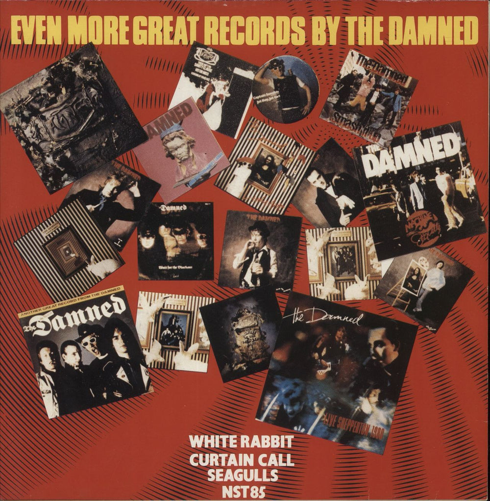 The Damned White Rabbit - Grey labels - misprint UK 12" vinyl single (12 inch record / Maxi-single)