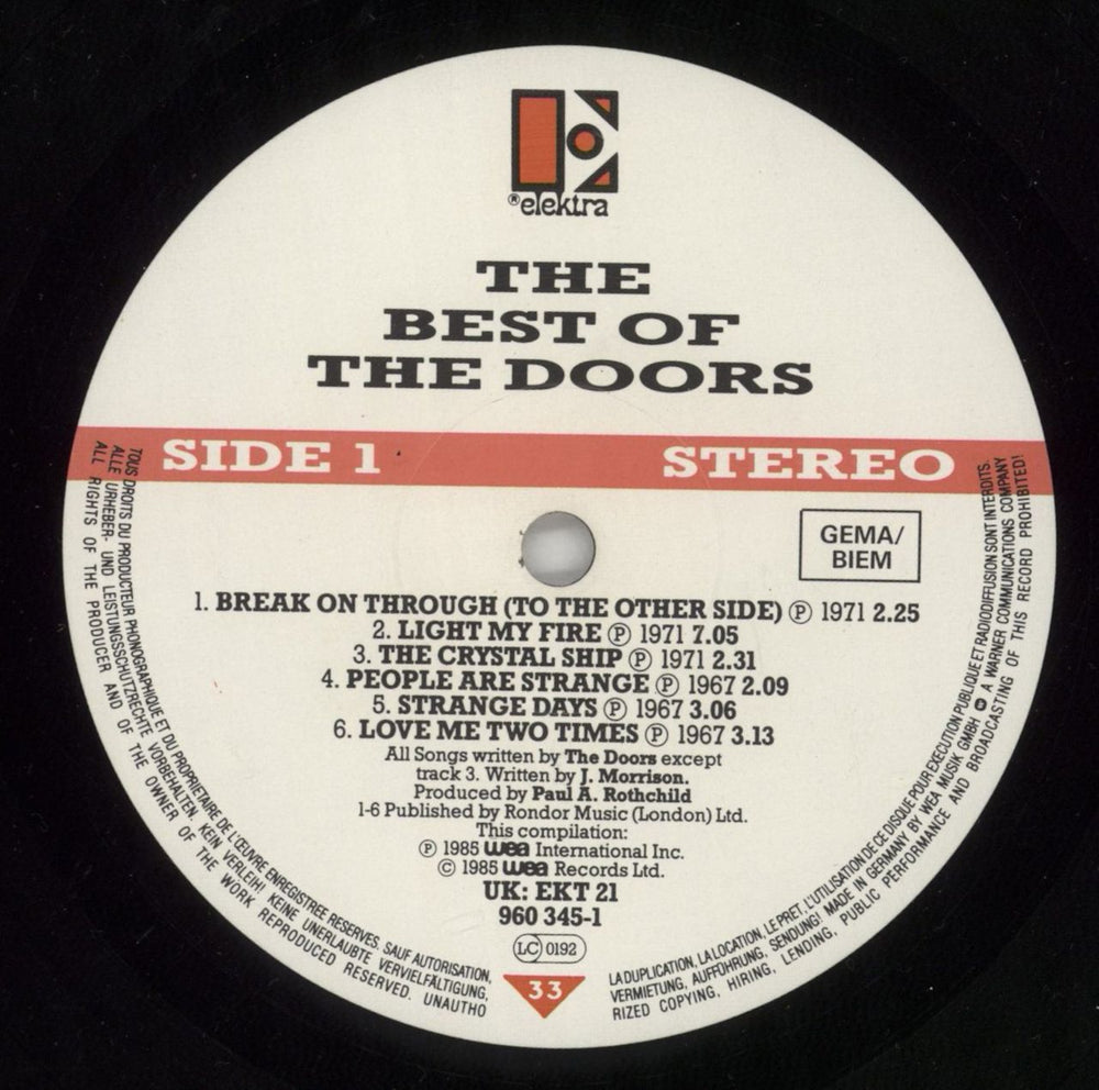 The Doors The Best Of The Doors UK 2-LP vinyl record set (Double LP Album) DOR2LTH229028