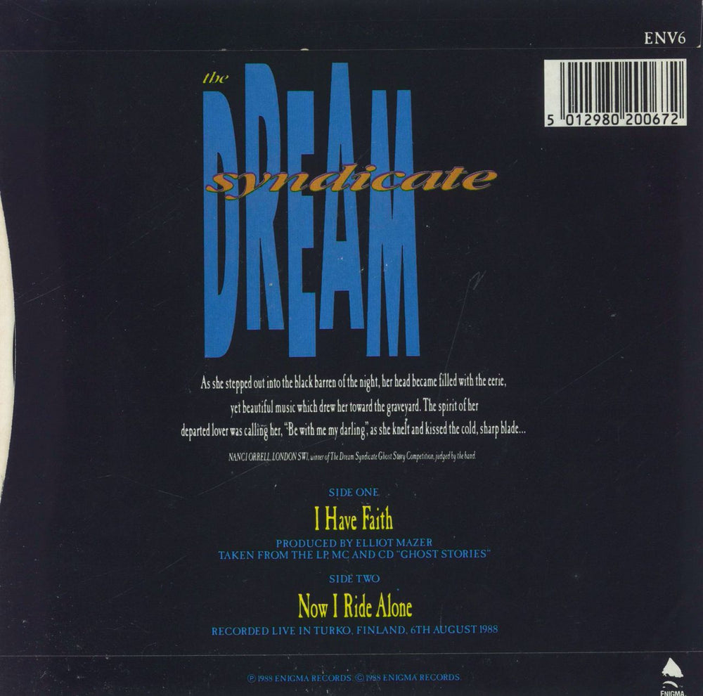 The Dream Syndicate I Have Faith UK 7" vinyl single (7 inch record / 45) 5012980200672