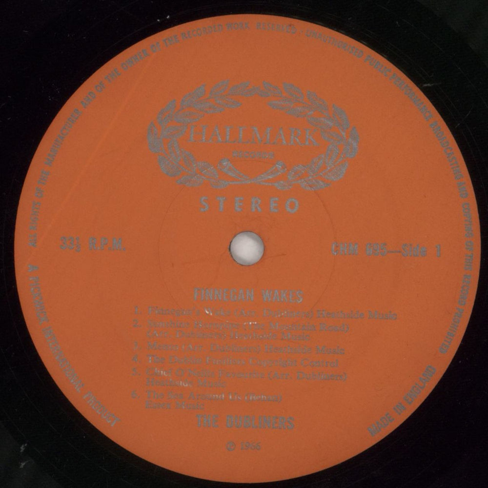 The Dubliners Finnegan Wakes UK vinyl LP album (LP record) TIQLPFI759554