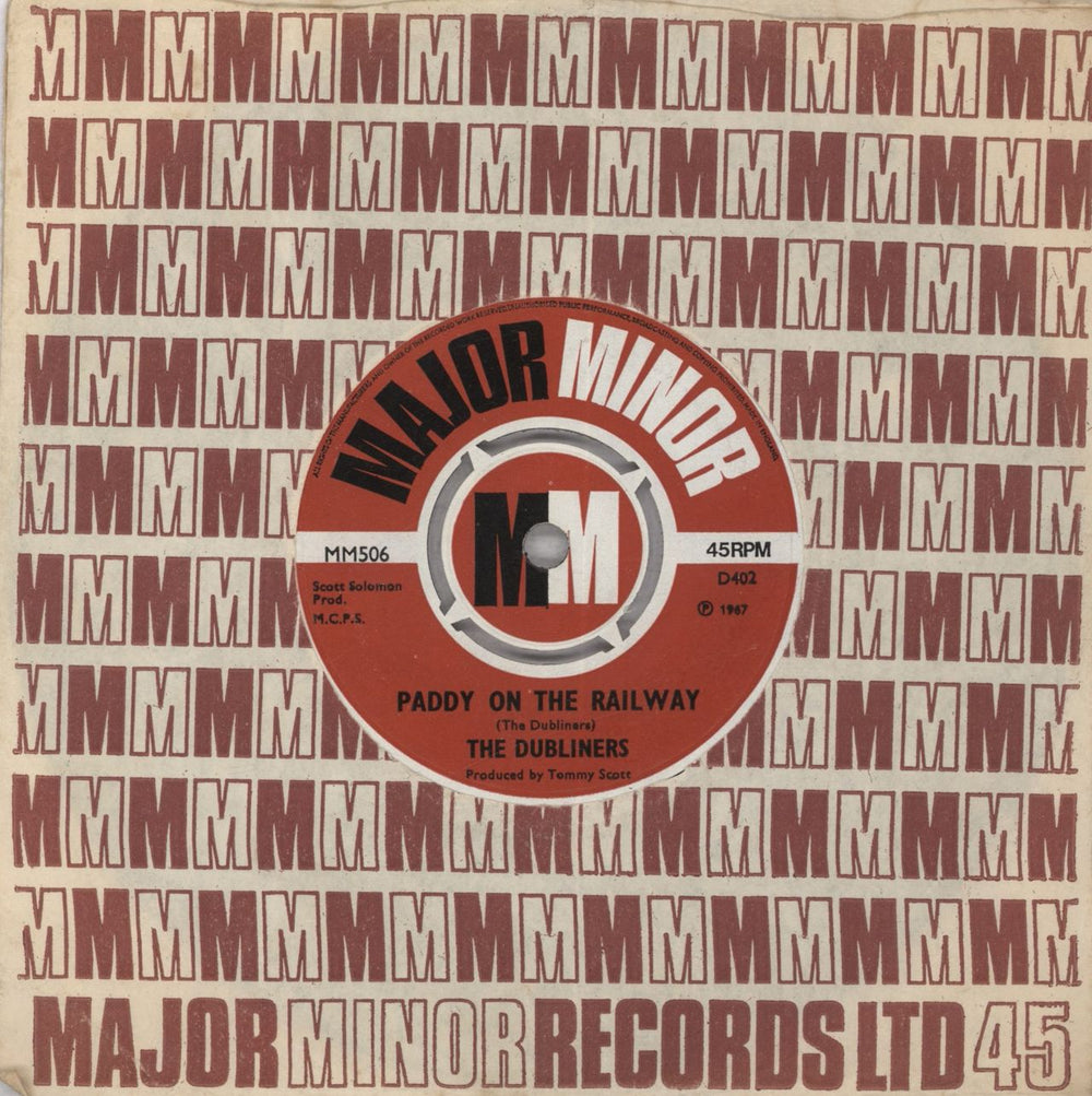 The Dubliners Seven Drunken Nights UK 7" vinyl single (7 inch record / 45)