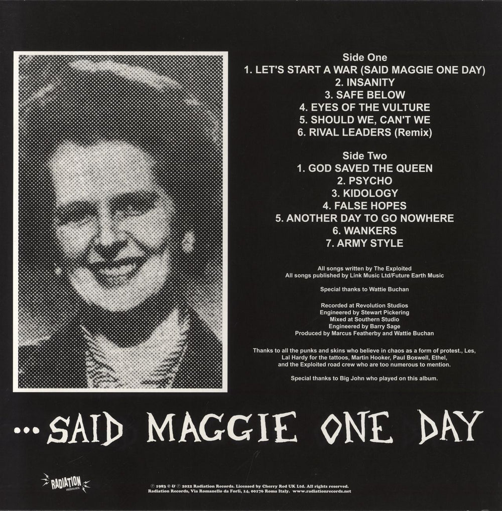 The Exploited Let's Start A War... ...Said Maggie One Day Italian vinyl LP album (LP record)