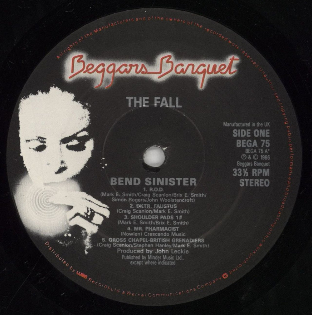 The Fall Bend Sinister UK vinyl LP album (LP record) FLLLPBE245073