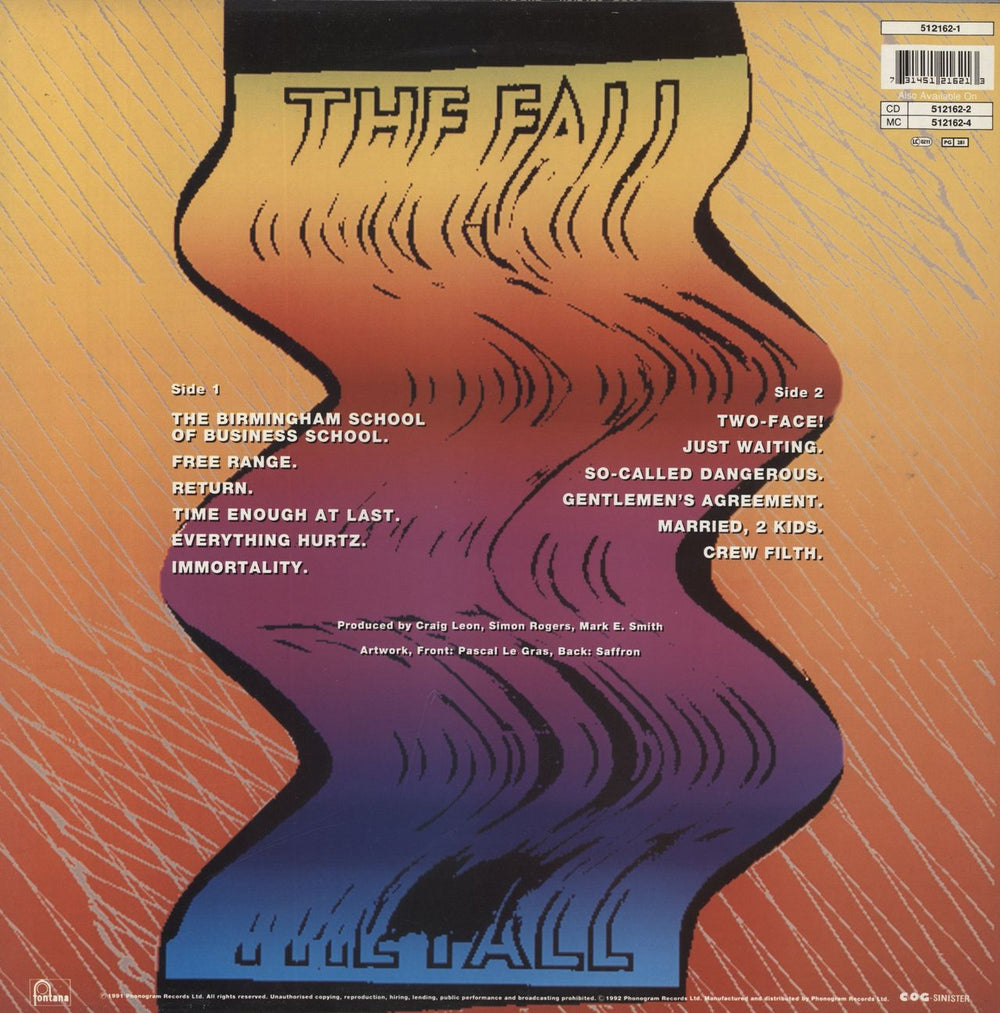 The Fall Code: Selfish - EX UK vinyl LP album (LP record) 731451216213