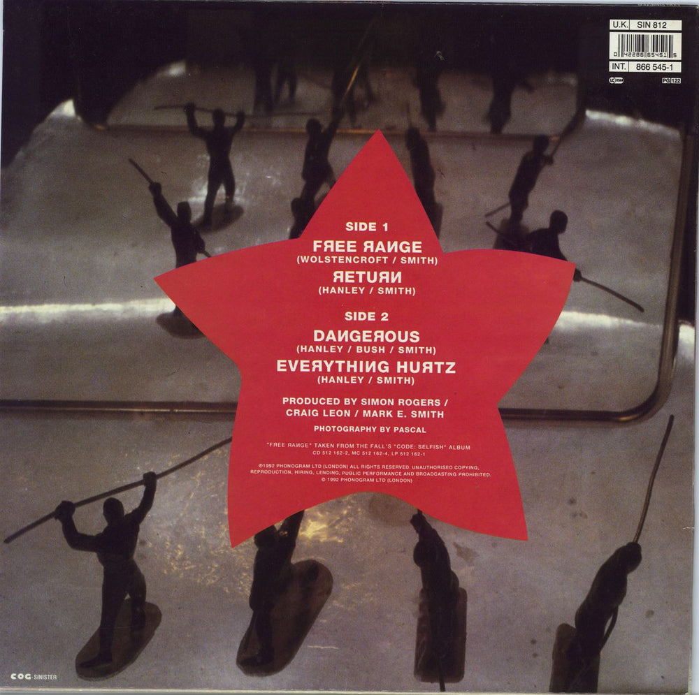 The Fall Free Range UK 12" vinyl single (12 inch record / Maxi-single) 042286654515