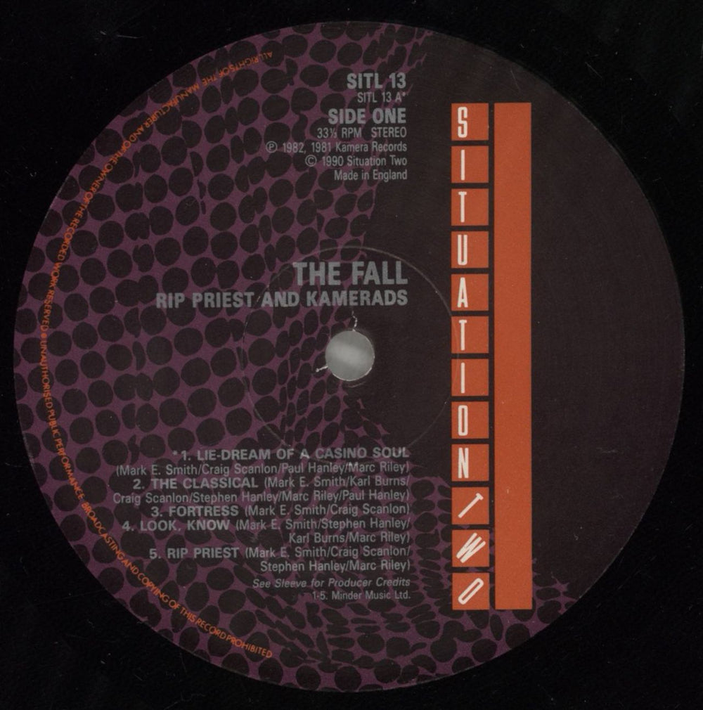 The Fall Hip Priest And Kamerads UK vinyl LP album (LP record) FLLLPHI758575