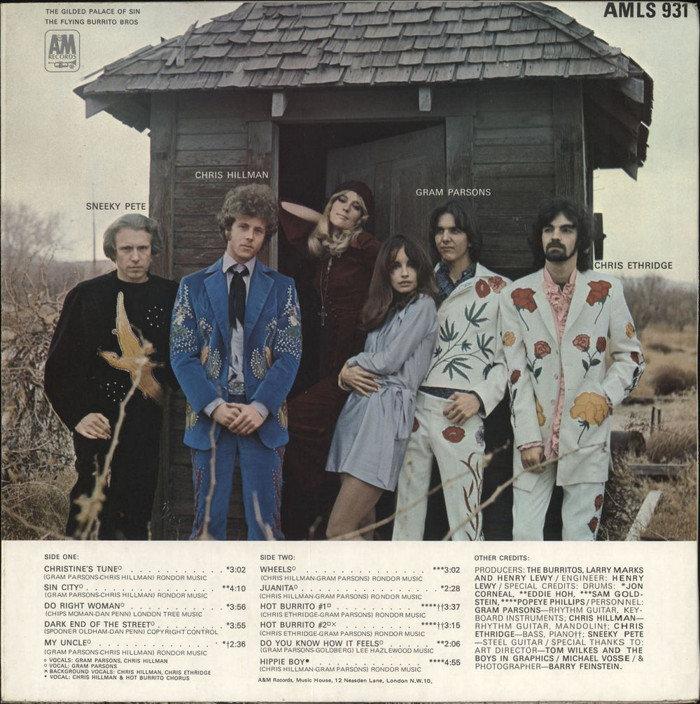 The Flying Burrito Brothers The Gilded Palace Of Sin - 1st UK vinyl LP album (LP record)