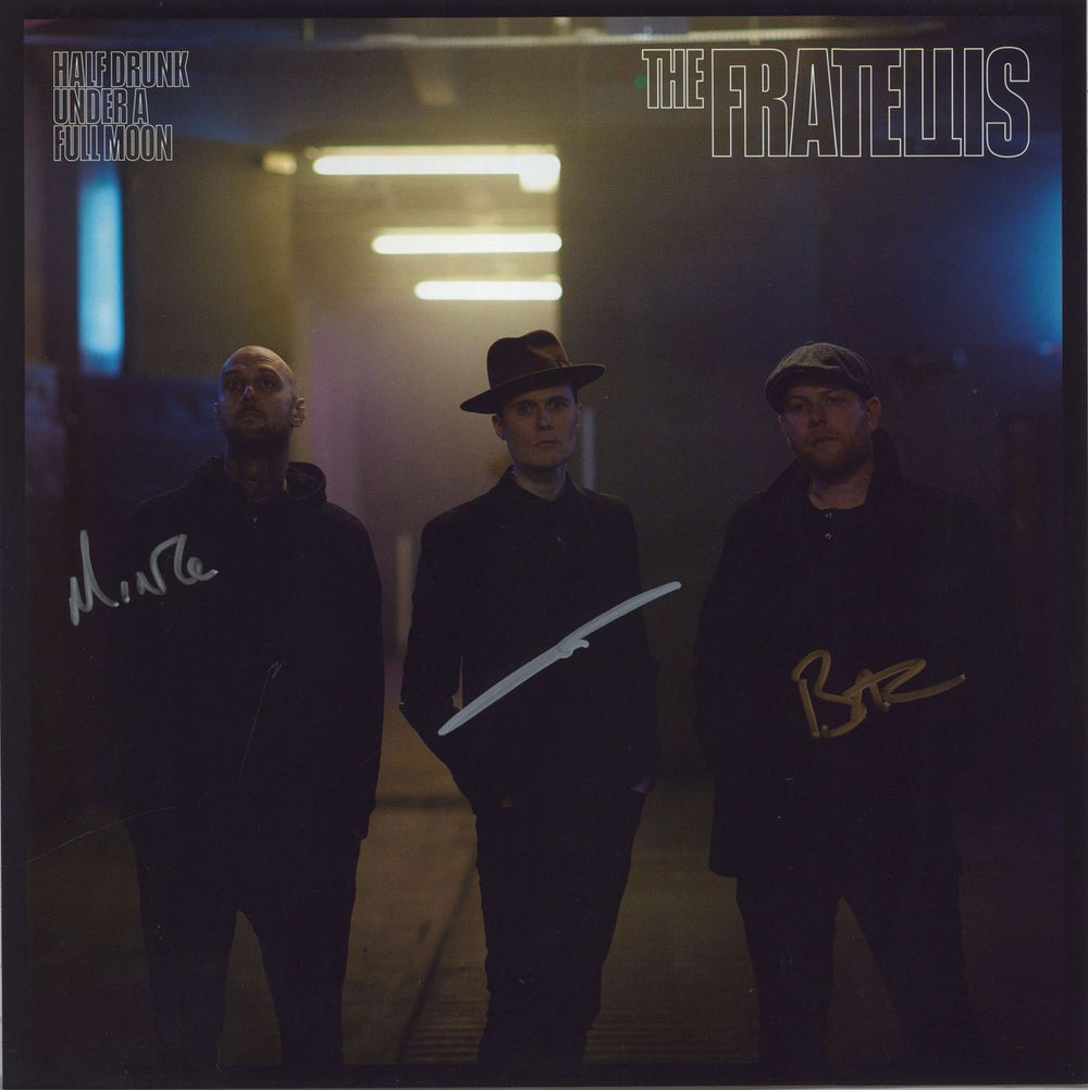 The Fratellis Half Drunk Under A Full Moon - Blue Vinyl + Autographed Print - Sealed UK vinyl LP album (LP record) TT2LPHA827498