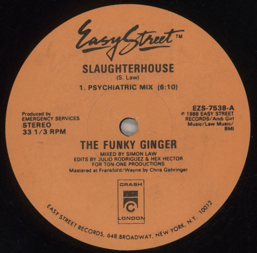 The Funky Ginger Slaughterhouse US 12" vinyl single (12 inch record / Maxi-single) EZS-7538