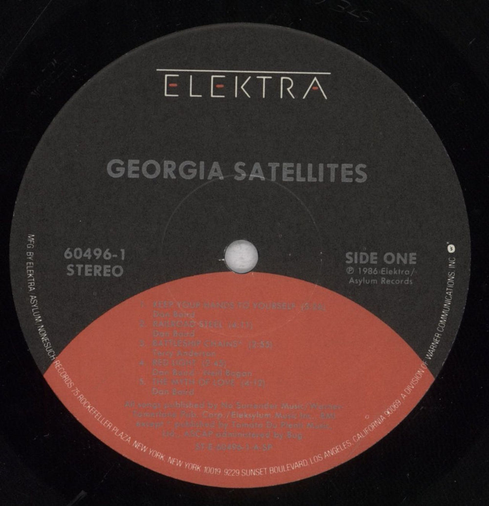 The Georgia Satellites Georgia Satellites US vinyl LP album (LP record) GSALPGE841645