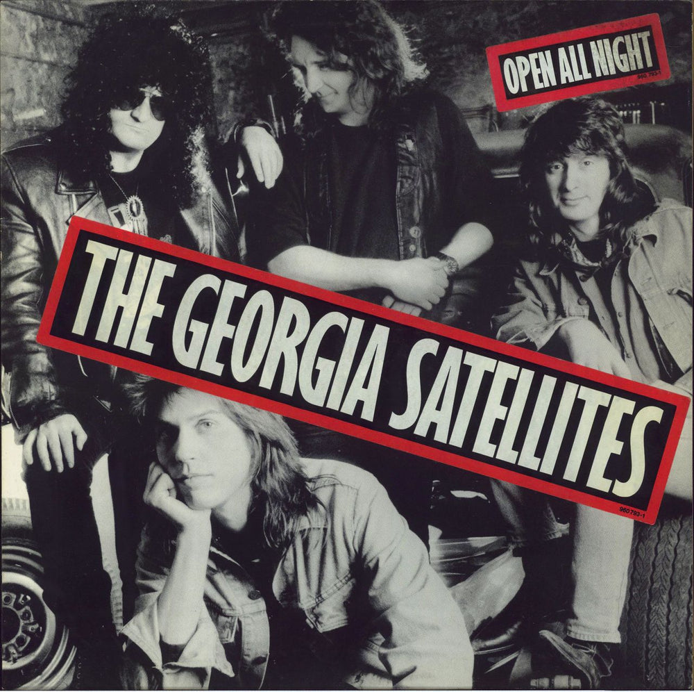 The Georgia Satellites Open All Night - Title Stickered UK vinyl LP album (LP record) EKT47