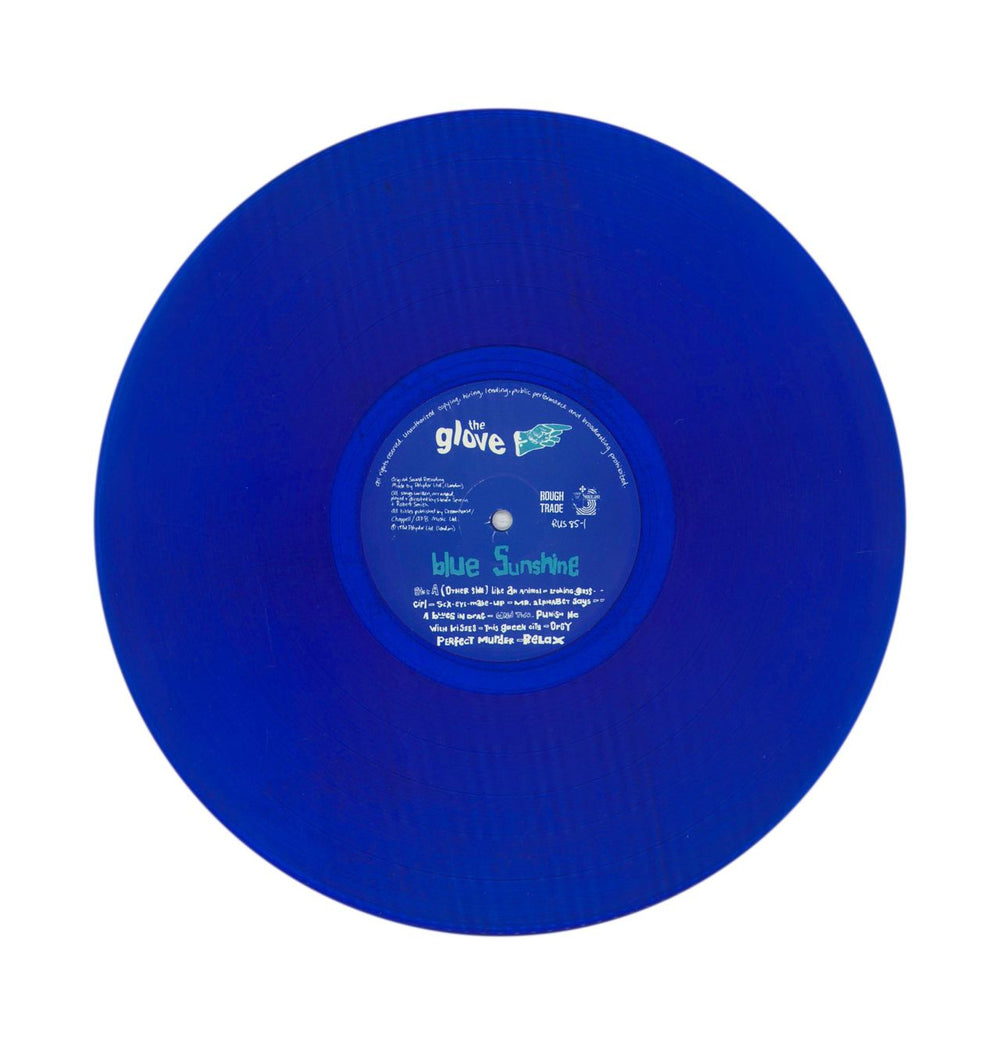 The Glove Blue Sunshine - Blue Vinyl - Stickered Shrink US vinyl LP album (LP record) GLOLPBL855365